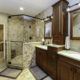 walk-in shower stone