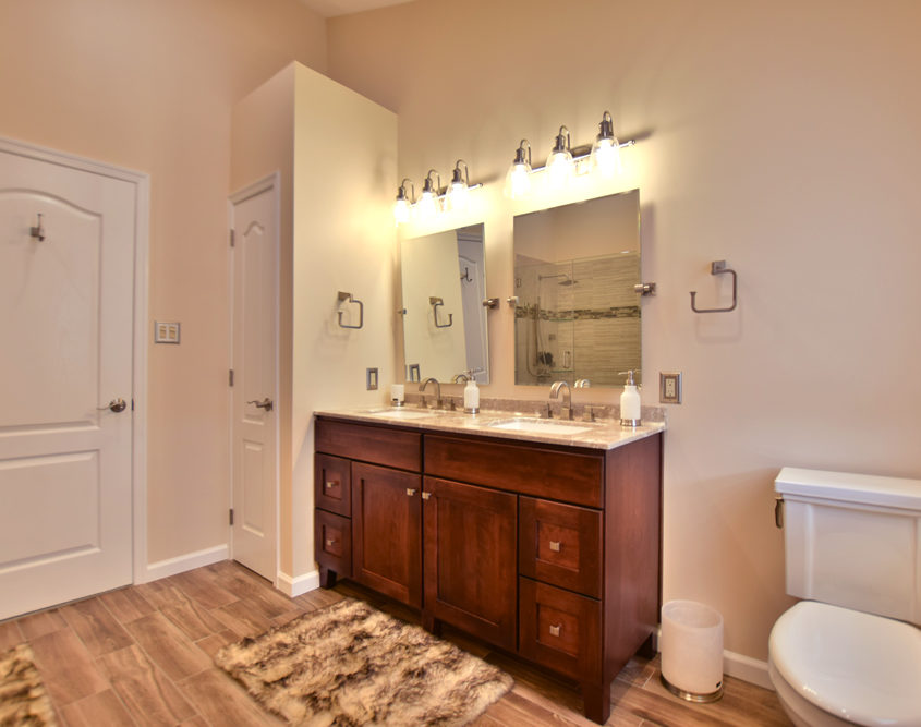 master bathroom double sink toilet