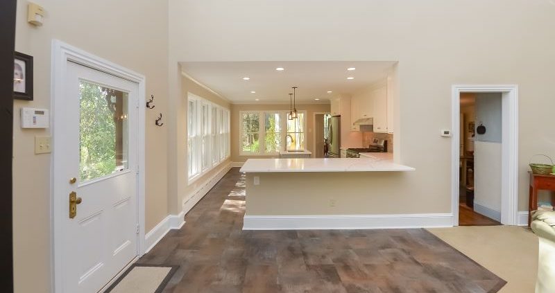 modern kitchen open concept view from living room mullica hill nj