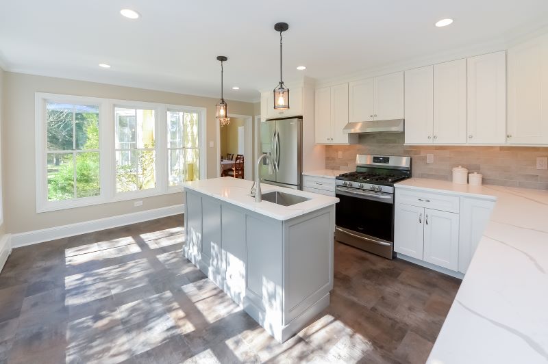 modern kitchen with island mullica hill nj