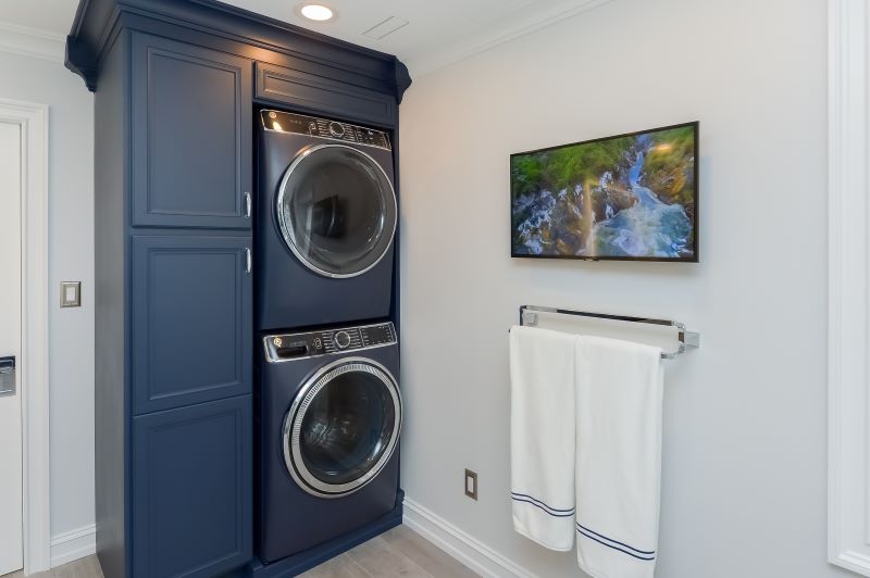 modern master bathroom clarkboro nj stacked washer dryer custom cabinet