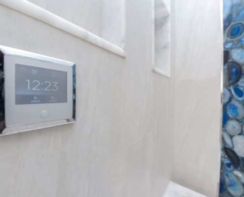 modern master bathroom clarkboro nj shower control panel