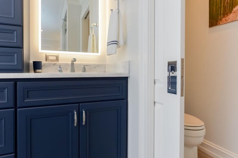 modern master bathroom clarkboro nj vanity and toilet