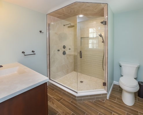 west deptford master bath corner shower stall