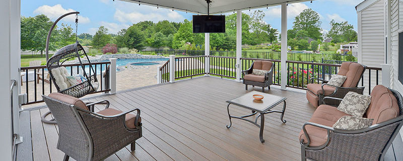 multitiered deck and patio covered lounge area clarksboro nj