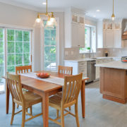 modern open concept kitchen mickleton nj dining area patio doors