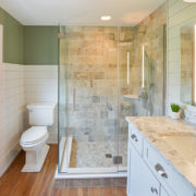 soft green master bathroom in mickleton nj