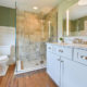 soft green master bathroom in mickleton nj