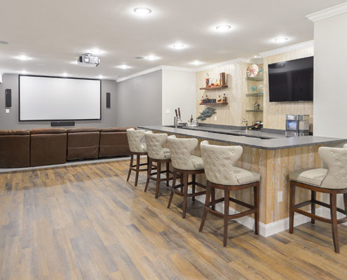 finished basement bar counter