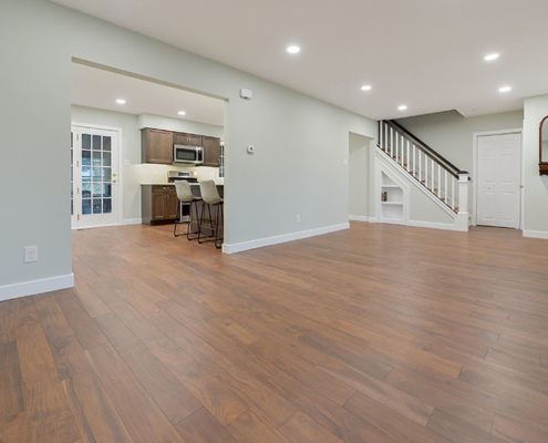 renovated living room in stratford nj