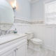 powder room with custom trimwork in mickleton nj