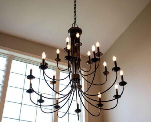 first-floor-interior-remodel-mickleton-nj-28 chandelier hanging in foyer area