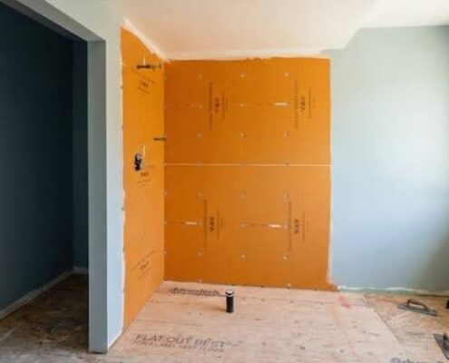 orange waterproofing wall installation ayars